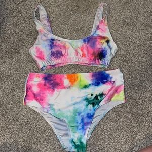 Shein Tye-Dye High Wasited Bikini